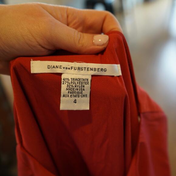 Diane von Furstenberg - Sienna‎ Faux Wrap Shift Dress w/ Sash Sz 4 - Picture 3 of 7